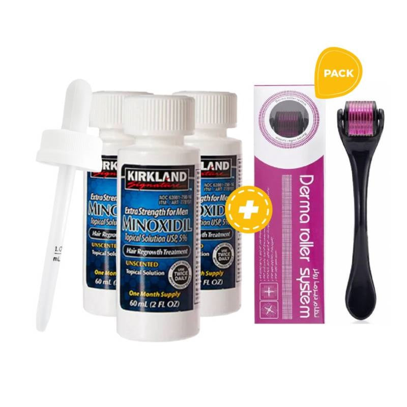 Paquete de Minoxidil + Derma Roller